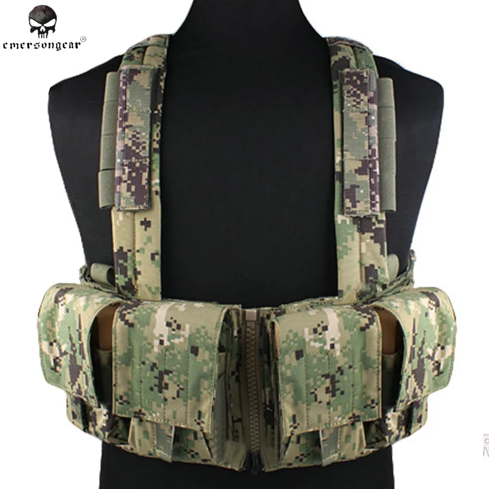 

EMERSON Tactical Chest Rig Military Combat Molle Hunting Vest with Magazine Pouches Outdoor Paintball Sports Protecting Vest