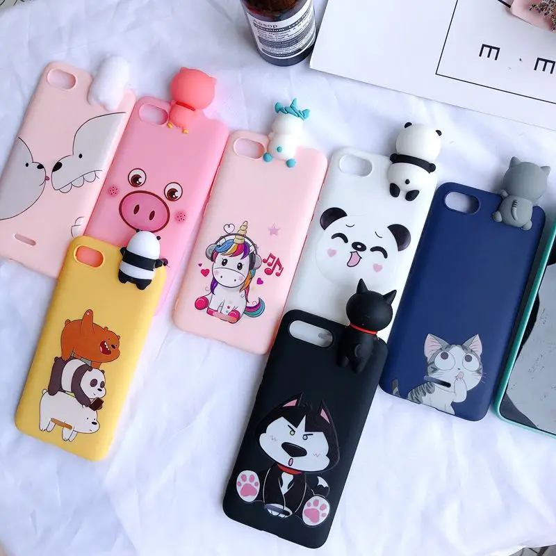 Чехол для Redmi 6A 3D, чехол для etui Xiaomi Redmi 6A, силиконовый чехол Kawaii Bear Unicorn Для Xiaomi Redmi 6A Xiomi, чехол для телефона 5,45 дюйма