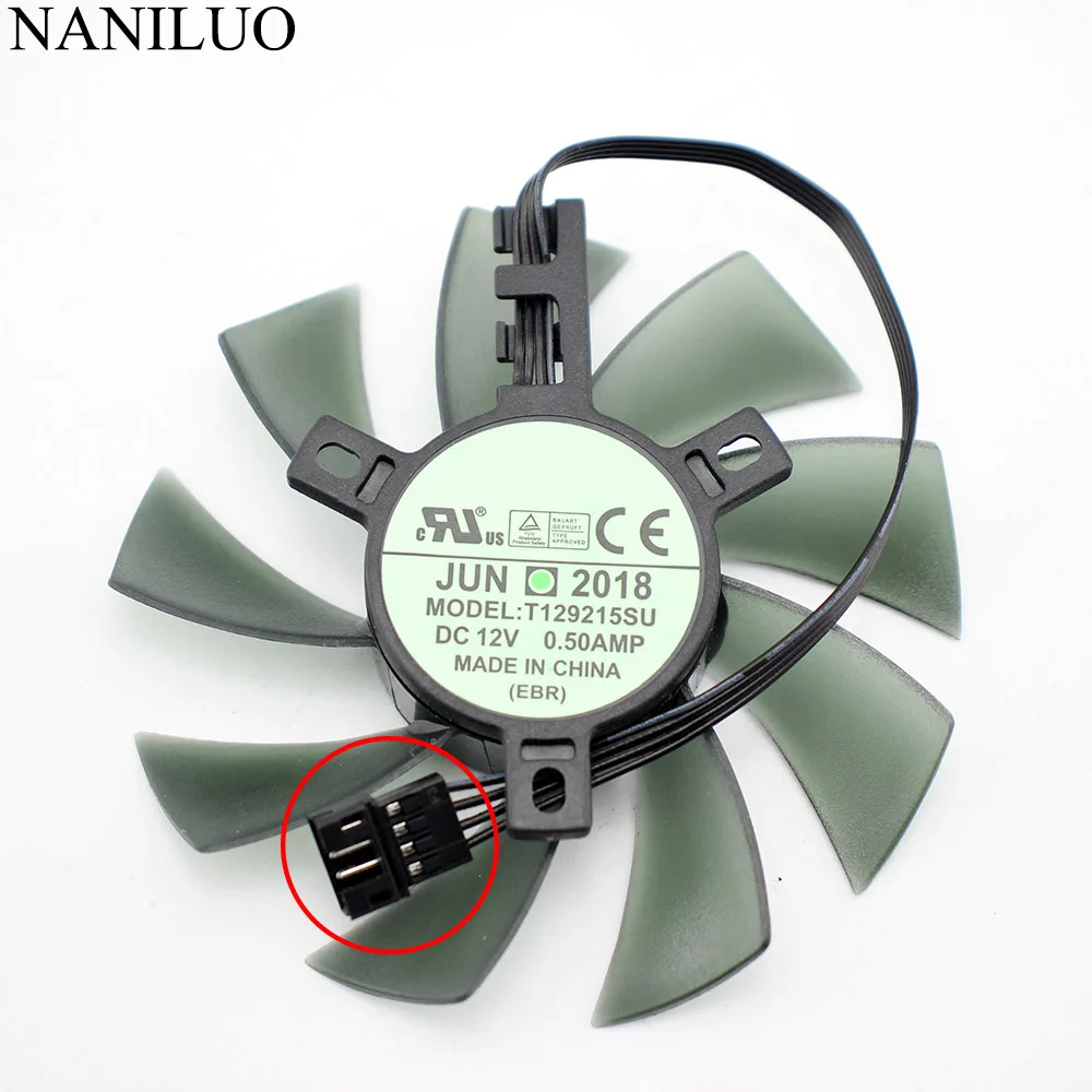 

1PCS DIY 85MM T129215SU 4Pin Cooler Fan For Gigabyte GeForce GTX1060 1070 RX 480 470 570 580 GTX 1060 G1 P106 Graphics Card Fans