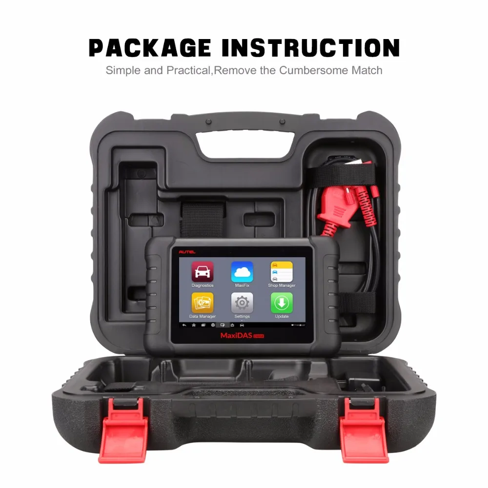 Autel Maxidas DS808 OBD2 диагностический инструмент Upgrad DS708 Полный набор адаптеров OBDI для