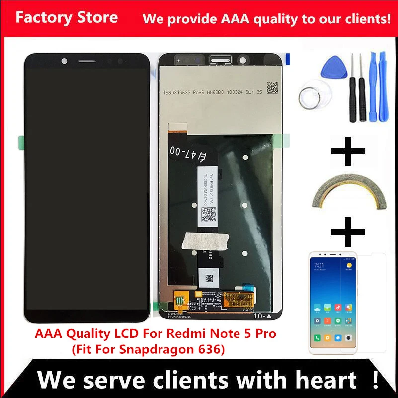 

10-Touch AAA Quality LCD+Frame For Xiaomi Redmi Note 5 Pro LCD Display Screen For Redmi Note 5 LCD Screen Display Snapdragon 636