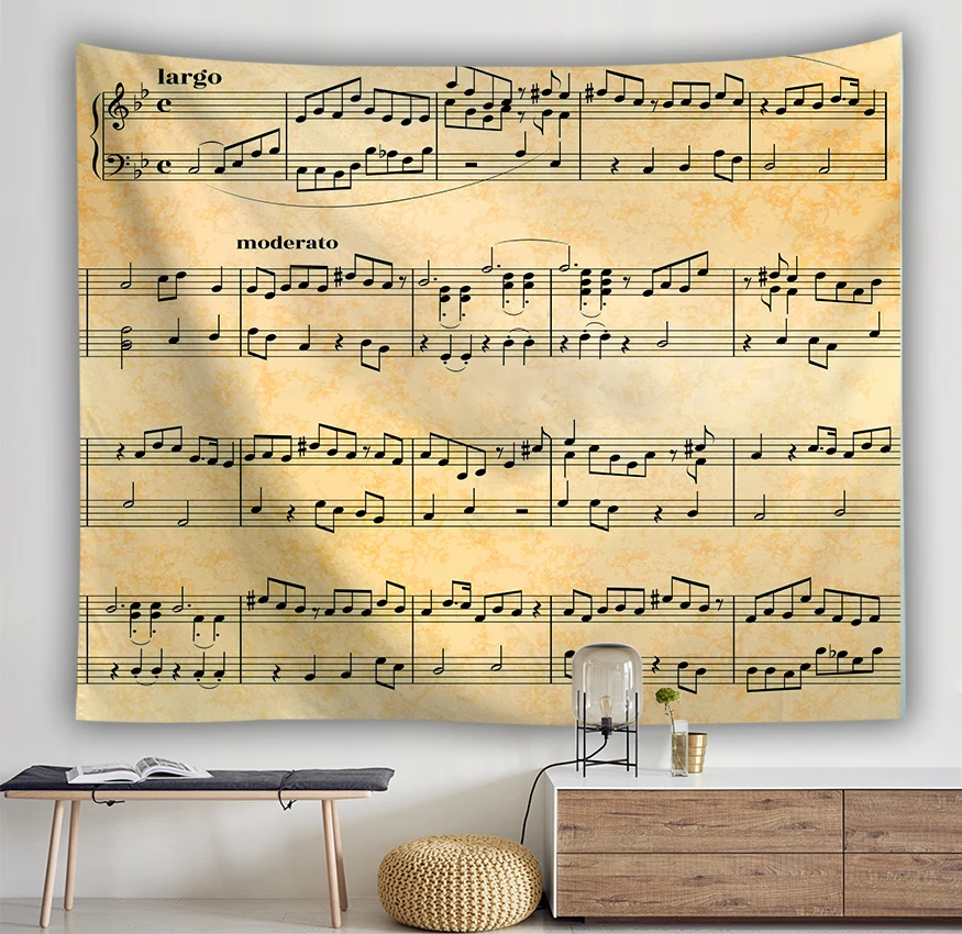 

Musica art wall Hanging home decor curtain spread covers cloth blanket art tapestry giant poster cotton for living room