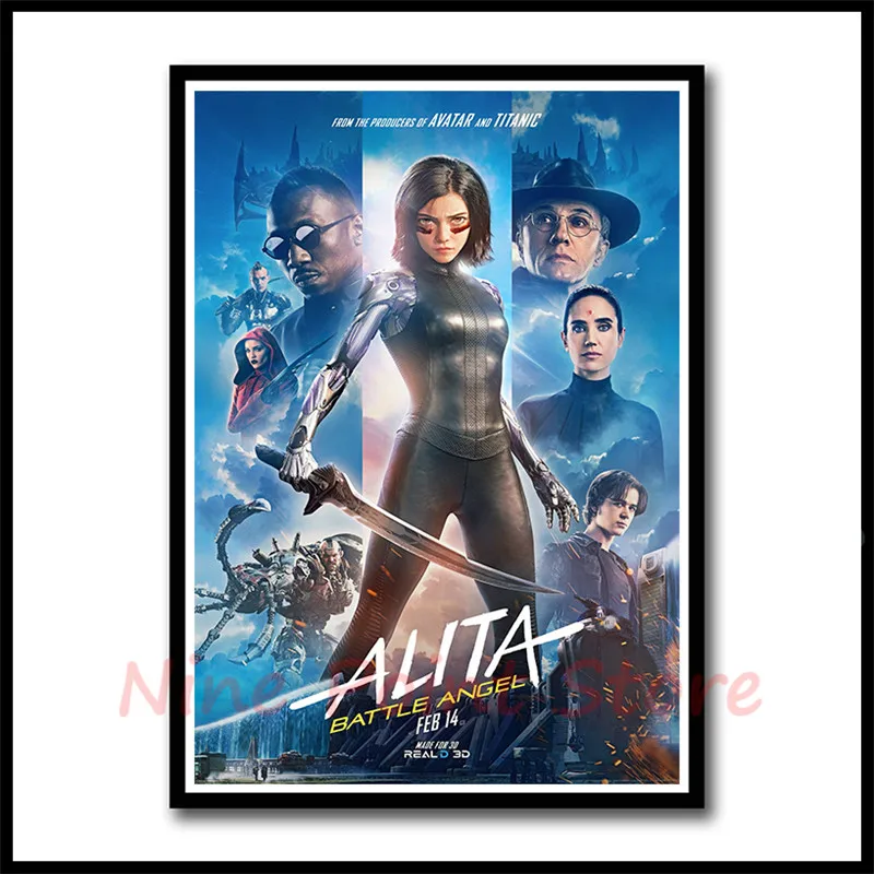 Alita: Боевой ангел фильм белая бумага с покрытием постер украшение настенная