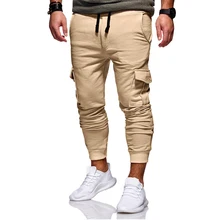 Для мужчин карман дизайн модные длинные брюки для девочек Осень Твердые джоггеры хип хоп Тонкий Тощий повседневные штаны Высокое качество