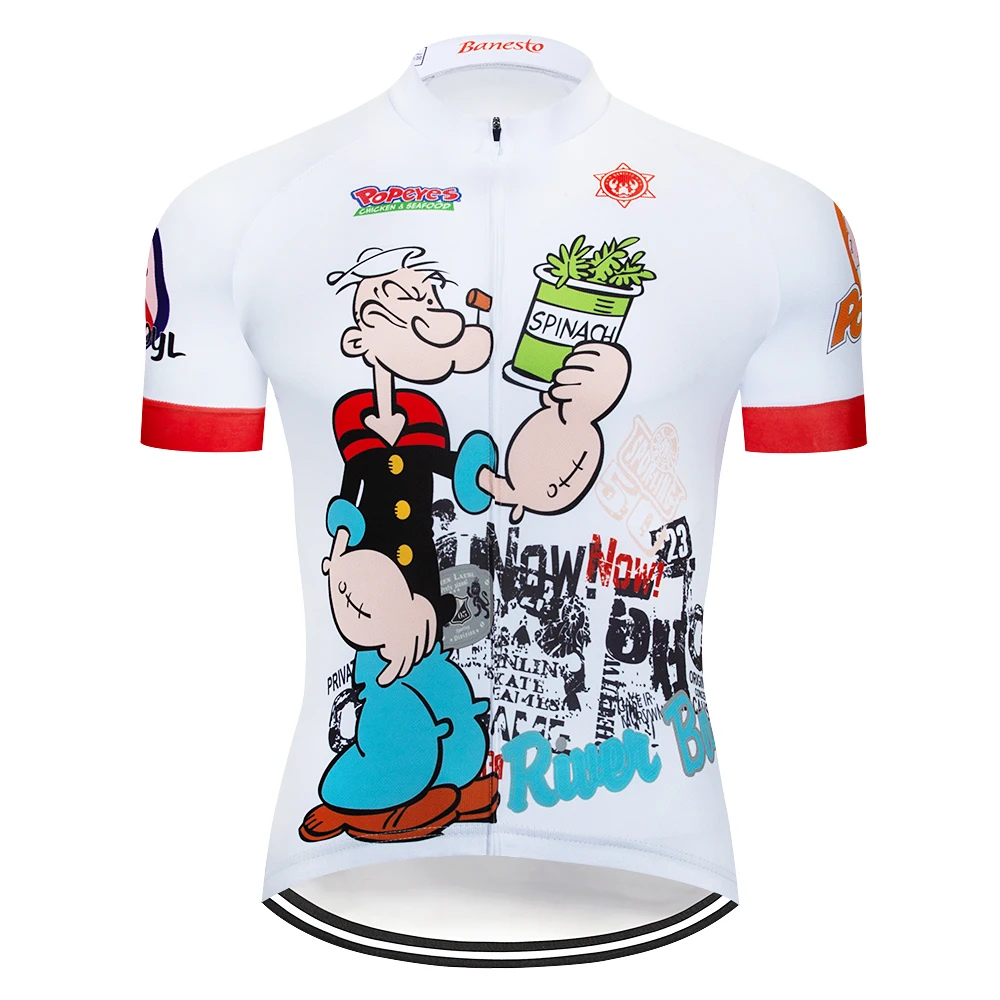 Popeye popeye одежда Лето гонки спортивный мотоцикл Джерси Топы Велоспорт рубашка с коротким рукавом Майо ropa Ciclismo