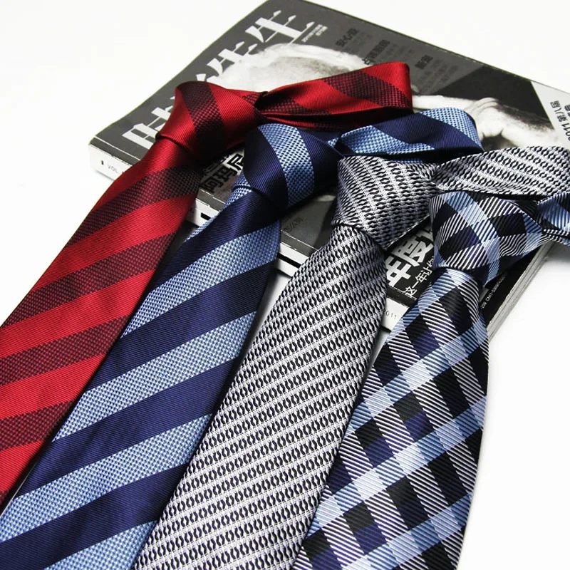 Модный мужской галстук официальная деятельность костюм для встречи одежда 8 см шеи галстуки для мужчин Классический винно-красный галстук с подарочной коробкой