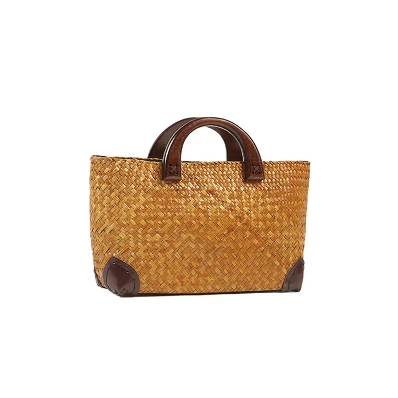 

Straw Package Woman Restore Ancient Weave On Vacation Sandy Beach Handle Portable Plaited Articles Blockhead bolsa feminina