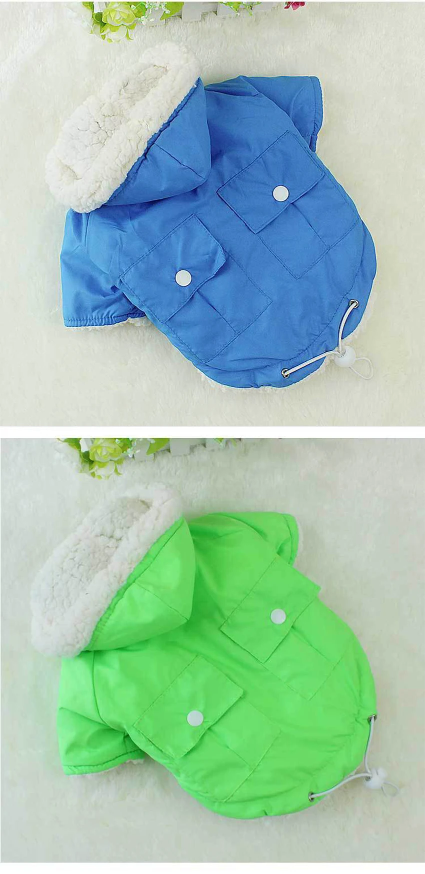 Одежда для собак Зимний толстый хлопковый комбинезон с капюшоном водонепроницаемая одежда для домашних животных верхняя одежда для маленьких собак французская одежда для бульдога