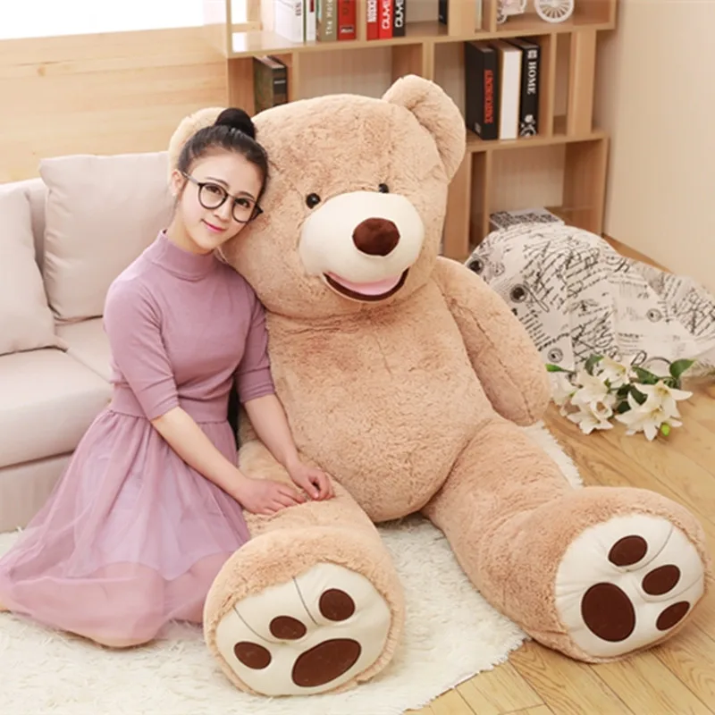 100-260cm laciný unstuffed americe obr teddy medvěd plyš hračka měkké teddy medvěd kůže narozeniny valentine's dárky pro děvče kid's hračka