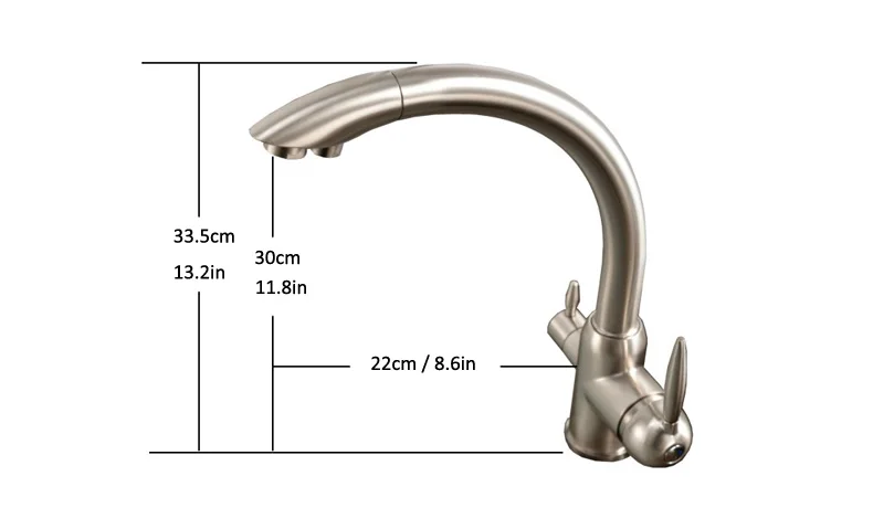3 Way Kitchen Tap Dual Holder Dual Hole Filter Water Kitchen Faucet Chrome Black Golden Drinking Water Faucet (21)