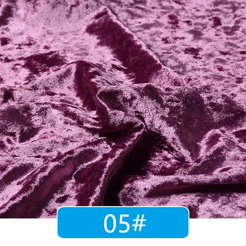 Мягкая гладкая стрейч Алмазная ледяная бархатная ткань Роскошная Флокированная флисовая ткань для дивана занавески украшения швейная одежда платье сделай сам - Цвет: 05