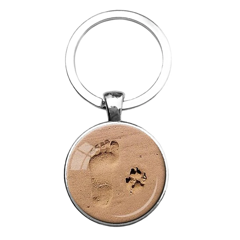 Винтажный брелок в виде собачьей лапы|designer keychain|souvenir keychainfootprint keychains |