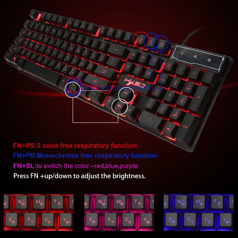 Клавиатура игровая Rgb Pc Usb CK104 механическая клавиатура русская 104 клавиша R8