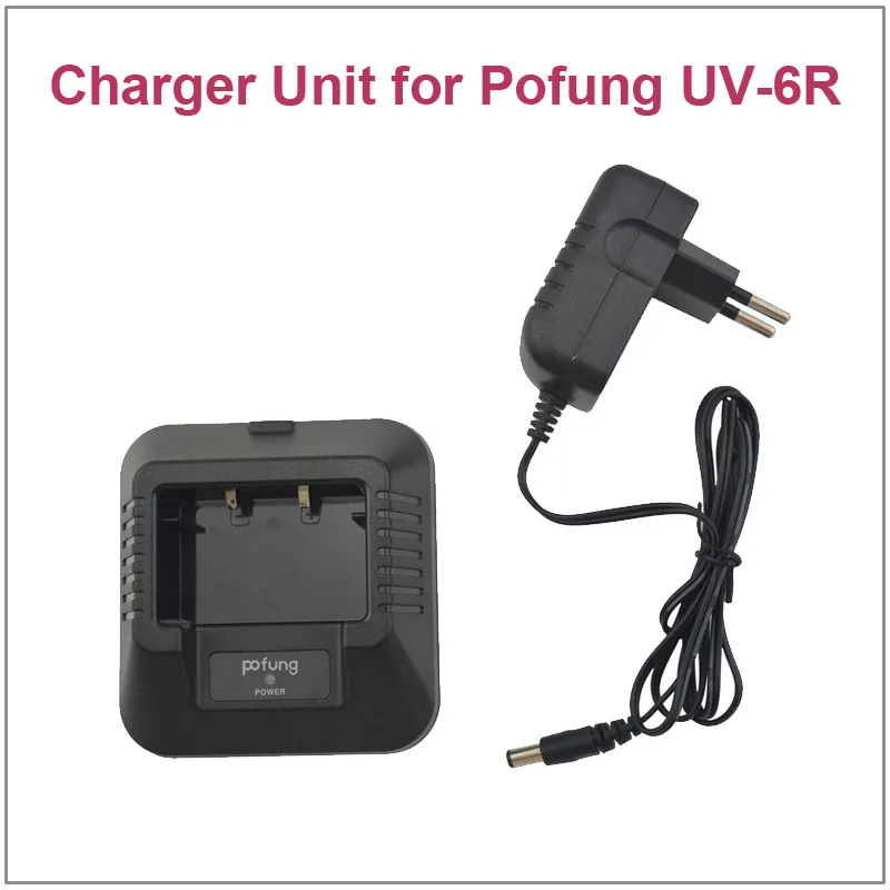 Портативное двухдиапазонное зарядное устройство Pofung UV-6R 100-240 В с поддержкой