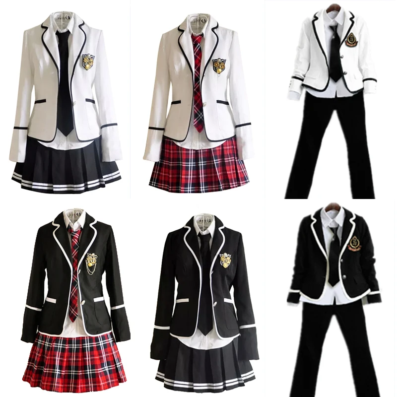 Япония Корея Jk Униформа Высокие Школьные для мальчиков для девочек Студенческая школьная форма с длинными рукавами мужской женский костюм