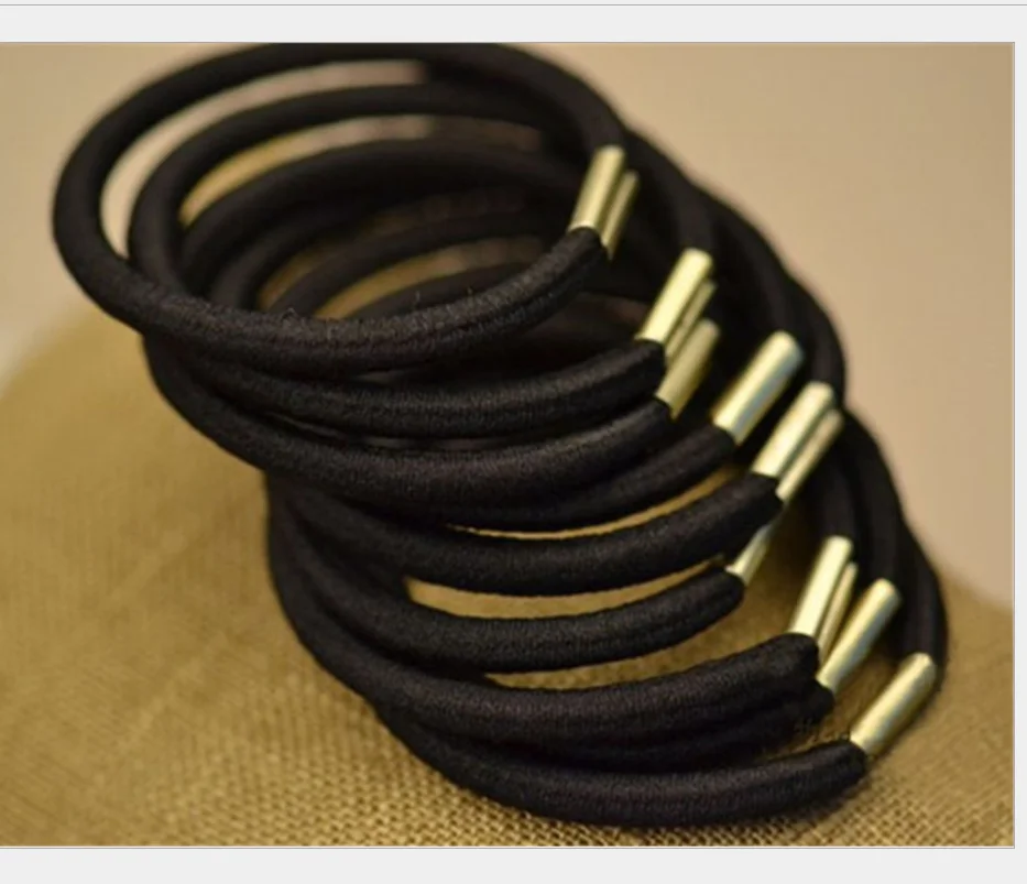 

10pcs/lot Wholesale Black rubber band Children Baby Hair Holder Elastic Hair Band Headbands Hair AccessorieS Ropes Ponytail GIFT