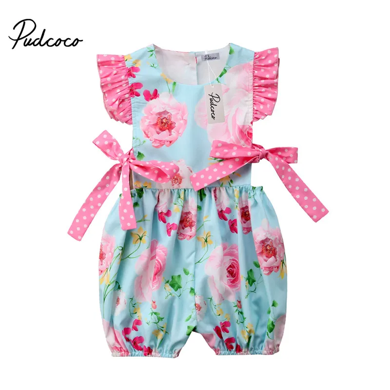 Baby rompers infant girl Newborn baby clothes Floral Print cotton