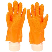 10 пар/лот Нескользящие перчатки маслостойкие и износостойкие промышленные перчатки 27 см защитные перчатки оранжевый толстый прочный GST008