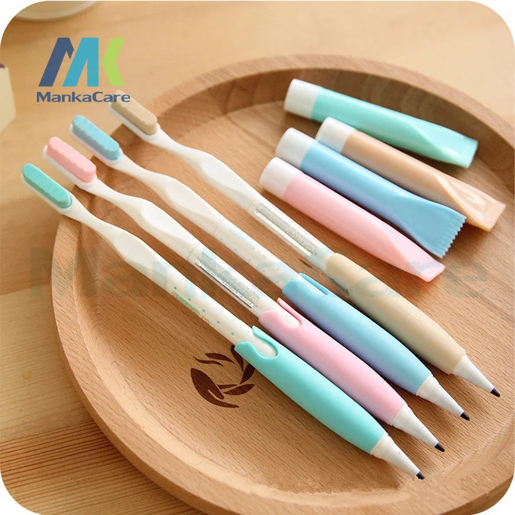 

3 sets of creative stationery toothpaste / toothbrush modeling automatic pencil 0.5mm pencil to write constantly good