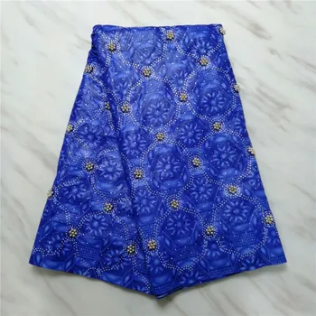 

2019 wedding/party african lace fabric High Quality African embroidery laces fabrics with beads for making dresses pl65-2504