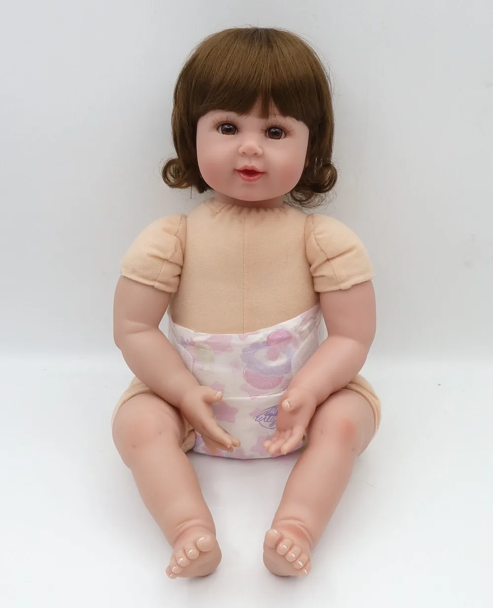 55 см мягкая утяжеленная кукла для тела, Кукла Реборн, ребенок с париком, волосы, мягкая настоящая виниловая силиконовая сенсорная кукла, подарок для ваших детей на день рождения
