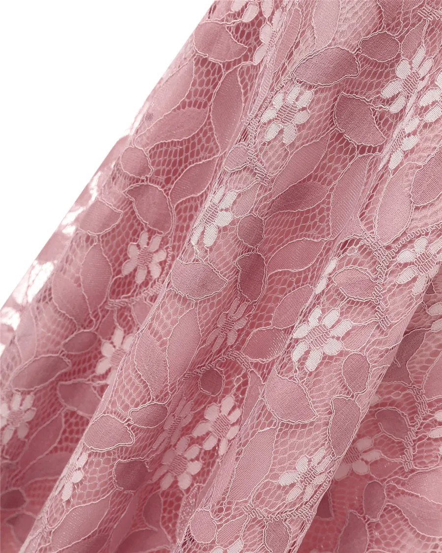 Gladiolus Spaghetti Strap Summer Dress Women Sleeveless V Neck Lace Hollow Sexy Vintage Party Dress 2019 Evening Ladies Dresses (22)
