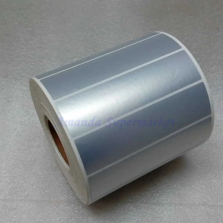 Matte Silver PET Blank Label Waterproof Tear resistant Oilproof 2000 Pieces 70mm x 20mm 2.75*0.78"