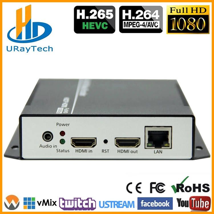 

DHL Free Shipping HEVC 1080P HDMI Encoder IPTV H.265 /H.264 Hardware HD Video To IP Encoder Support HTTP, RTSP, RTMP, UDP, ONVIF