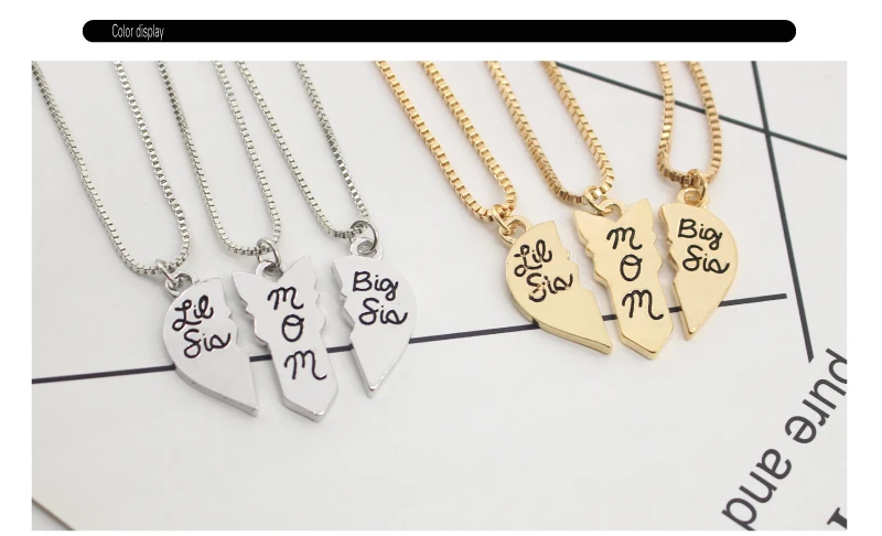 2 или 3 ожерелья лучшие друзья наборы для женщин дружба сшитые буквы кулон в форме сердца ожерелье женское металлическое ожерелье подарок