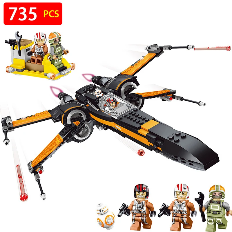 

Star Wars Destroyer Blocks Compatible LegoINGLYS Starwars First Order Poe's X-wing Fighter Assembled Bricks Toy