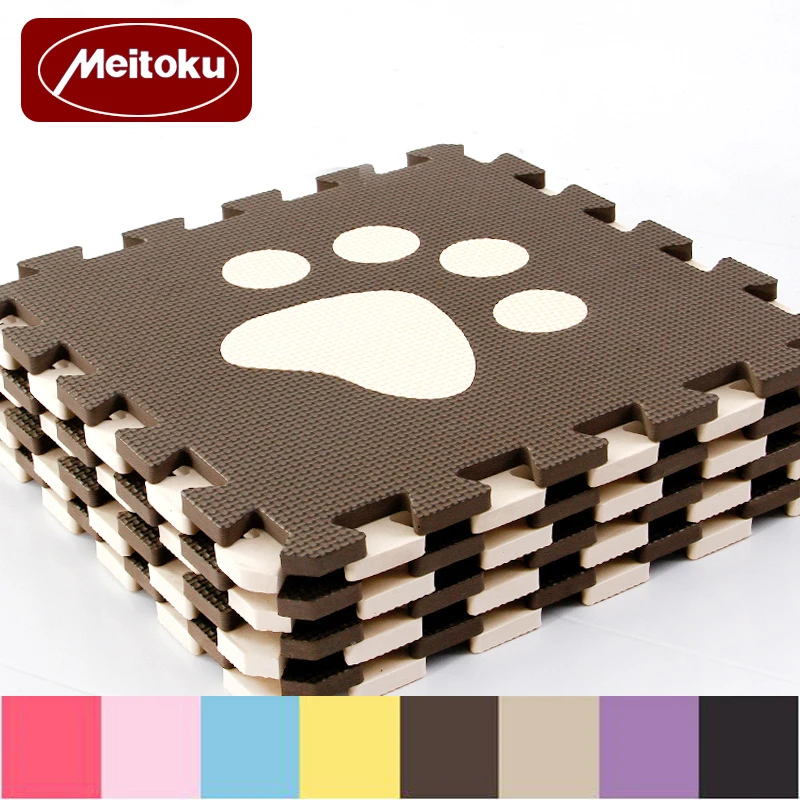 Игровой коврик пазл Meitoku из пены ЭВА 10 шт./компл. черепица и для ползания