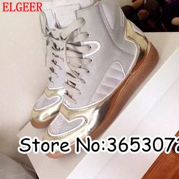

Mesh Suede Leather High Top Men Casual Sneakers Shoes Lace Up Mixed Color Autumn Winter Man Flats Ankle Boots Shoes Outdoor