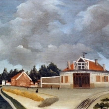 Chair Factory at Alfortville Henri Rousseau (1844-1910/French) Musee l'Orangerie des Tuileries Paris France (18 x 24)