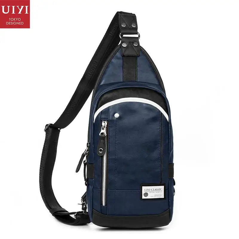 UIYI Fashion Brand Handbag Men PU Leather Chest Pack Bag Crossbody ...