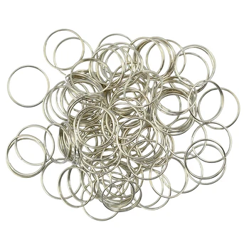 

100Pcs Split Key Rings 0.7X18Mm White K Plated Steel Round Split Ring For Car Home Keys Organization, Arts & Crafts, Diy Jewelry