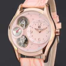 WINNER Men’s Fashion Mechanical Wrist Watch Date Display Three Times Dial Small Graduation Big Roman Number Business Formal