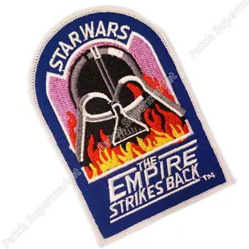 

4" STAR WARS EMPIRE STRIKES BACK TV MOVIE Series Uniform Red punk rockabilly applique iron on patch Wholesale x'mas gift