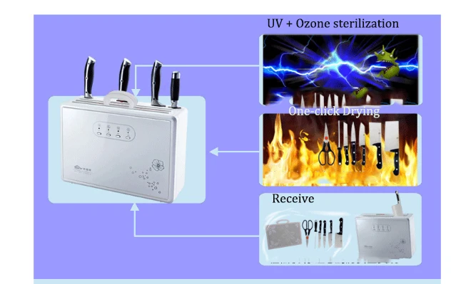 Ножи стерилизатор uv озона стерилизационный дезинфекционный Дезинфекции Машина кухня стеллаж для хранения теплый ветер сушки