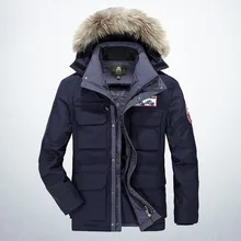 Новая мода с капюшоном зимняя куртка-пуховик Для мужчин теплое пальто Свободные Толстая куртка пиджаки Водонепроницаемый военные Windbeaker мужской Костюмы