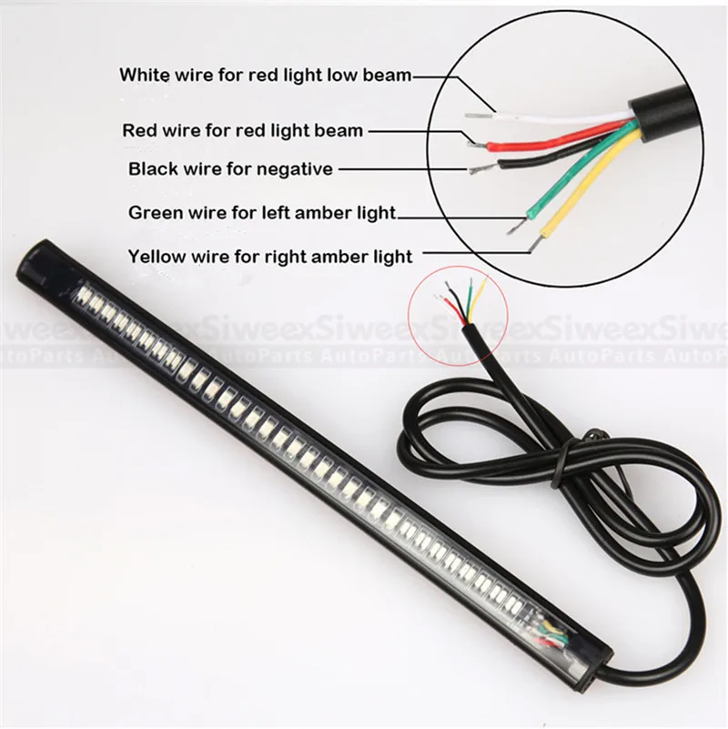 Гибкий 48 LED 2835 3014 Smd двойной Цвет желтого и красного цветов светильник лента для