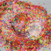 Смешанные неоновые цвета устойчив к растворителям Diomand блески различной формы для лака для ногтей и украшения своими руками Размер: 2 мм 1 упаковка = 50 г