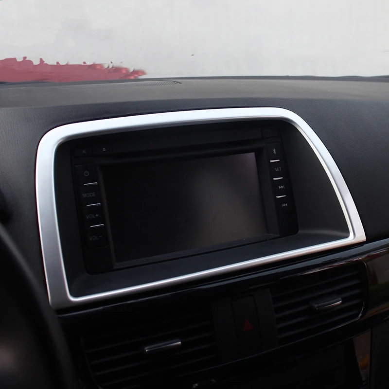 Для Mazda Cx-5 Cx5 Ke 2012 2013 Хром Интерьер приборной панели центр управления Navi экран крышка отделка рамка Decoratio