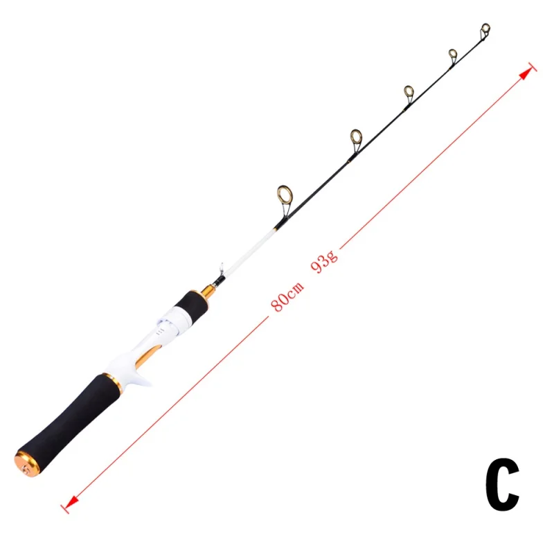 White Portable Winter Fishing Rods Ice Detachable Fishing Lure Fishing