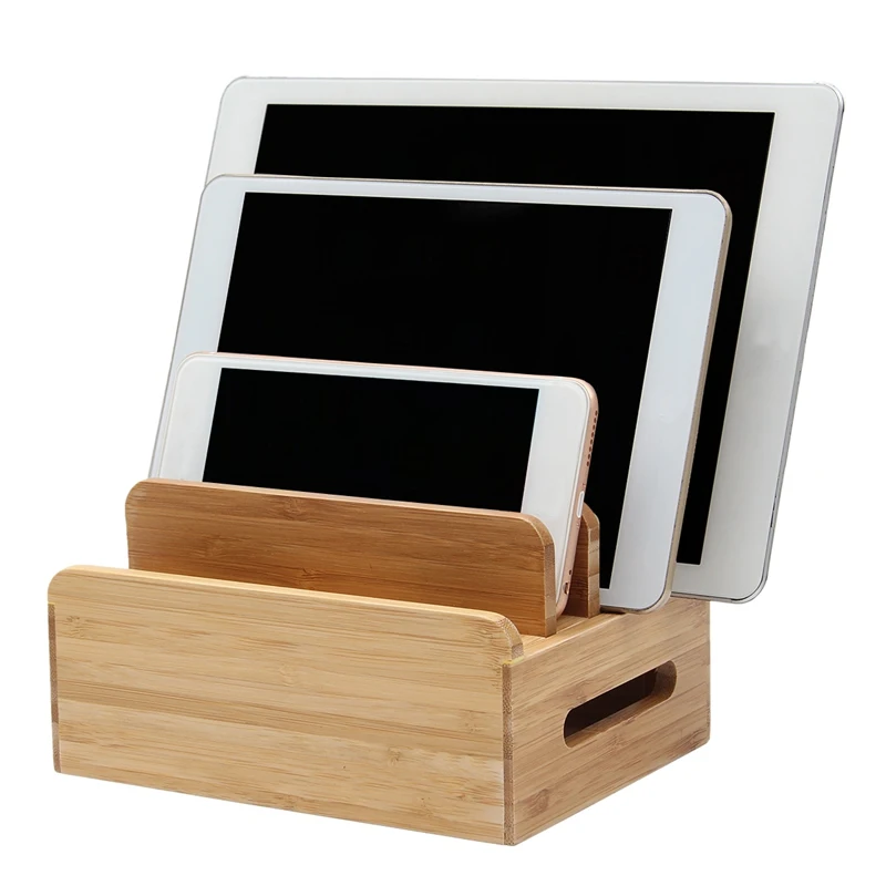 Bamboo Multi-Function Charging Stand Bracket Mobile Phone New Tablet Stand