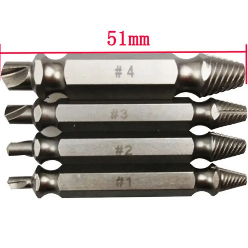4pcs set SpeedOut Damaged Screw Extractor Bolt Extractor Set