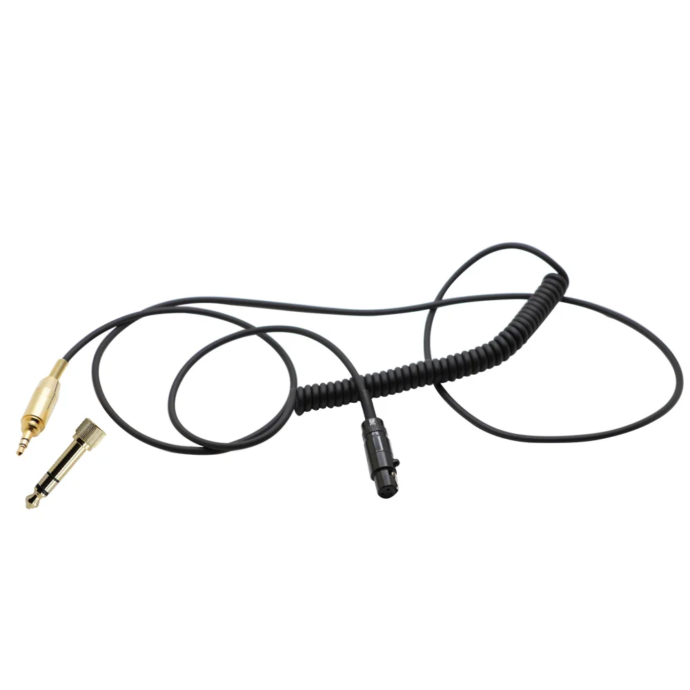 POYATU Headphone Cable For AKG Q701 K702 K267 K712 K141 K171 K181 K240 MK II K271MKII Flexible Coiled Cable With 6.35mm Adapter  (2)