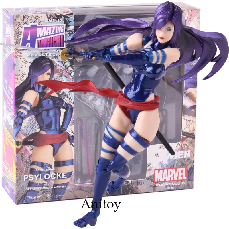 

Marvel Amazing Yamaguchi Revoltech No.010 Psylocke Figure Action X-Men Elizabeth Braddock PVC Collectible Model Toy