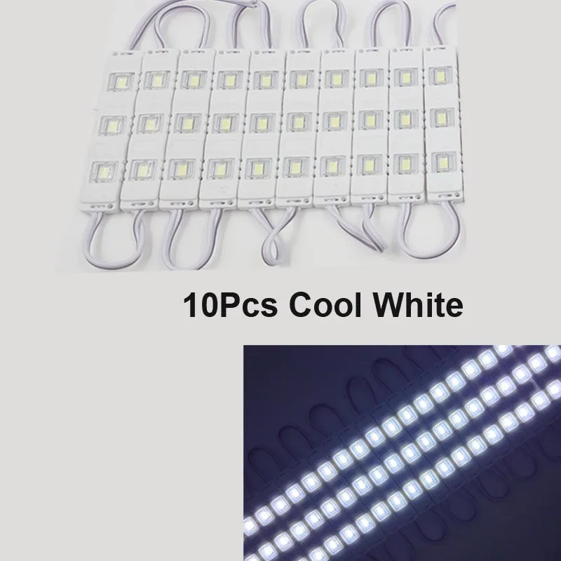 20 шт. 10 шт. IP65 5730 3 светодиодный модуль водонепроницаемый теплый белый, чистый белый, красный, зеленый, синий, розовый, желтый светильник для литья под давлением для постоянного тока 12 В - Цвет: 10  PCS Cool White