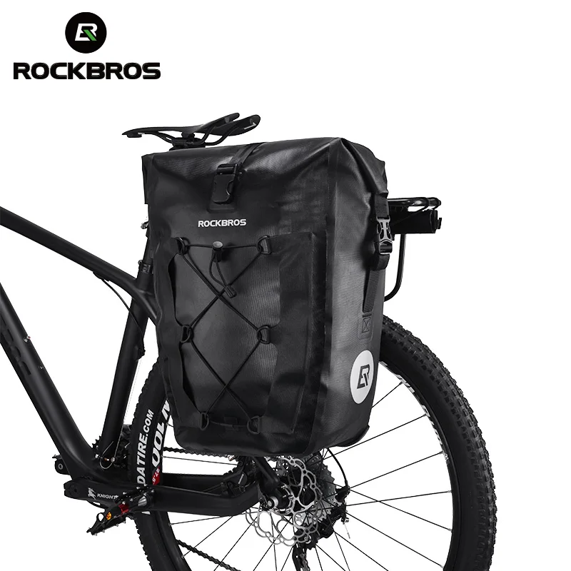 ROCKBROS Waterproof Bike Bag 20L Travel Cycling Bag Basket Bicycle Rear Rack Tail Seat Trunk ...
