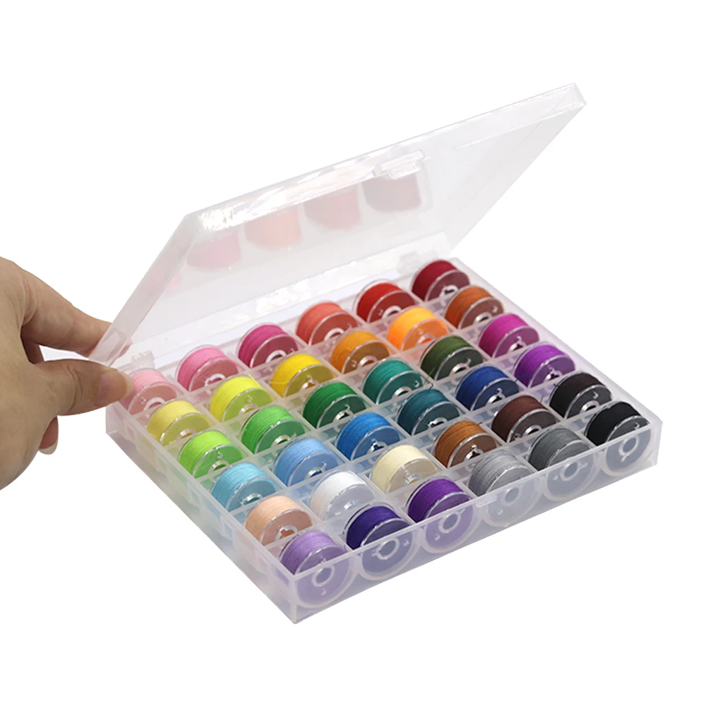 

36Pcs/Set Sewing Machine Bobbins Household Thread Bobbins with Plastic Case Storage Box for Most Sewing Machine